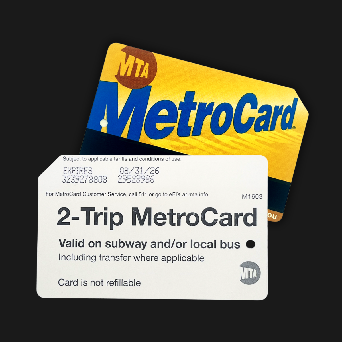 2-Trip MetroCard, Exp. 2026